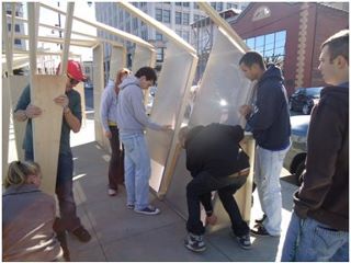 Architecture students show off pavilions