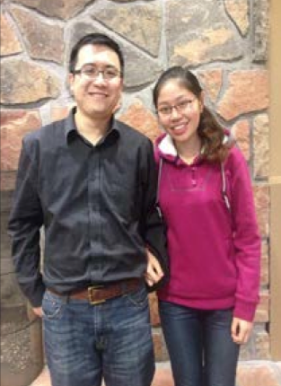 Lujing and Yuan happily pose at Marywood University.