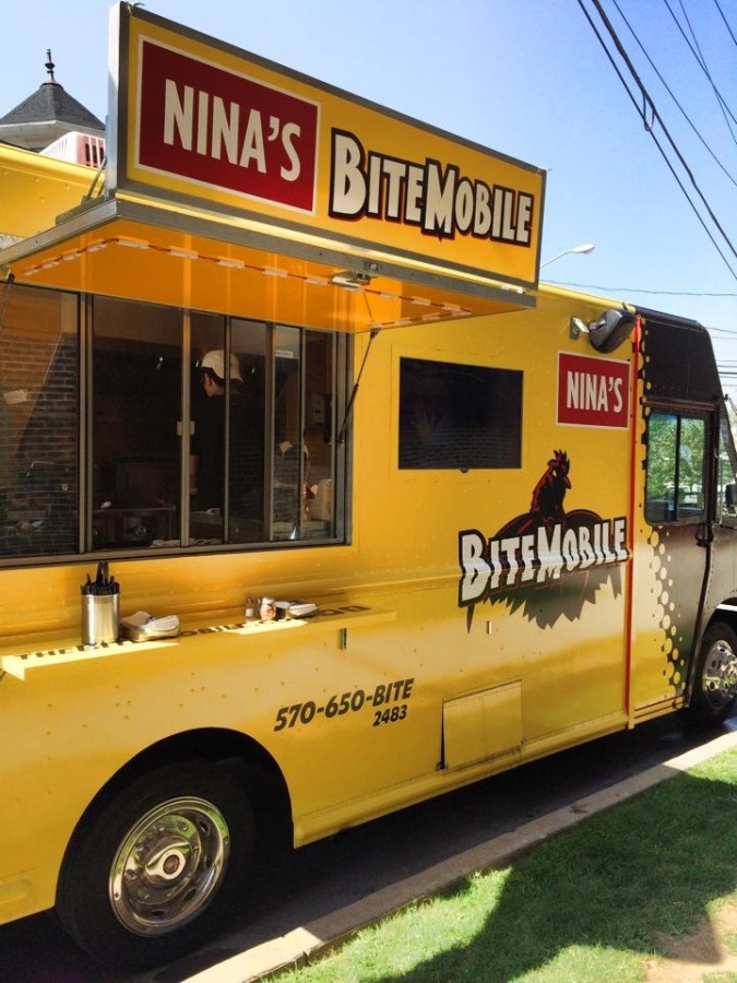 Ninas+Bitemobile+is+the+newest+food+truck+on+campus.+It+is+an+extension+of+Ninas+Pizza+%26+Wings+in+Dunmore+and+offers+several+restaurant+favorites+on+the+truck.