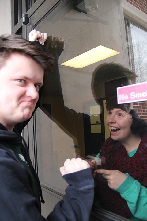 Brigid Edumunds and Pat Kernan argue over the merits of President Obama's free college education plan Photo credit/ Alex Weidner