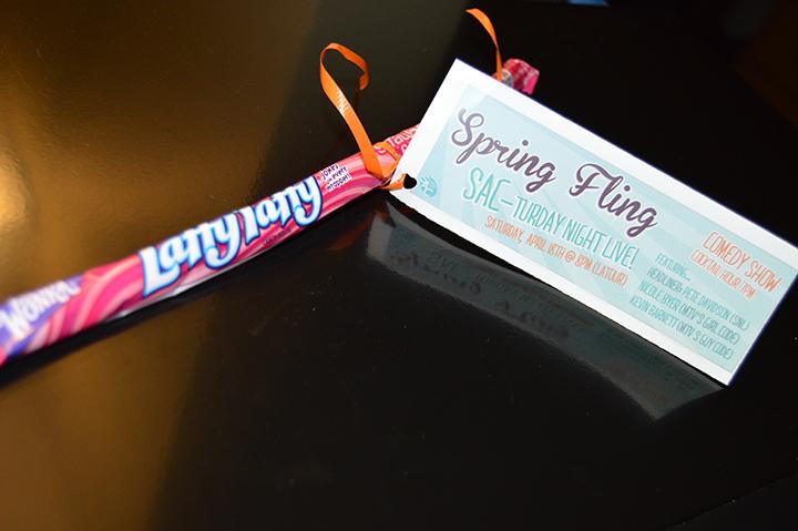 SAC handed these candies out to promote the Spring Fling event.