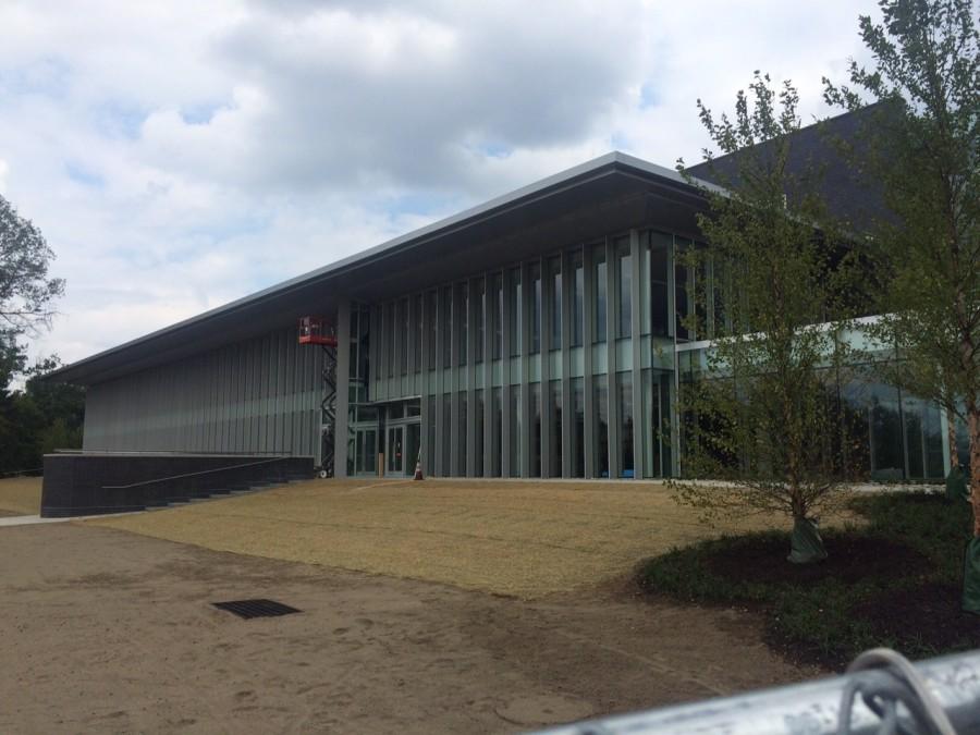 Construction of Marywood's Learning Commons nears completion.
