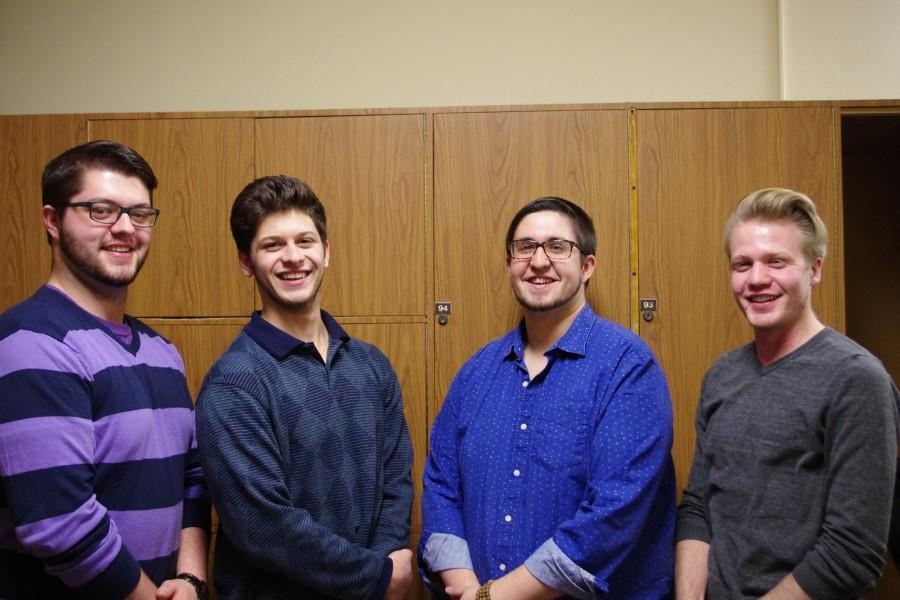 Pictured, from left, are Woods Men Cody Messersmith, Jonathan Mengoni, Ricky Baublitz and Mark Harvey.