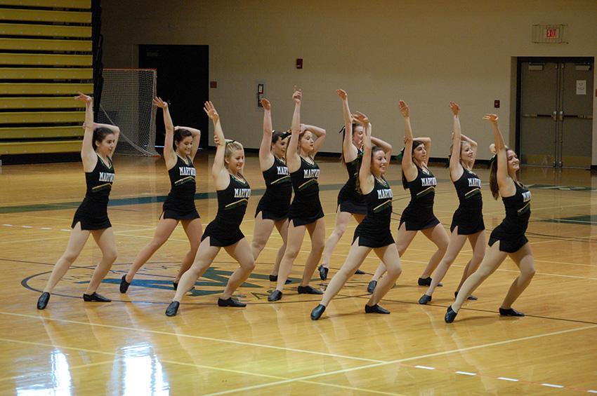 The Marywood Dance Team performs at their Fall Showcase. 