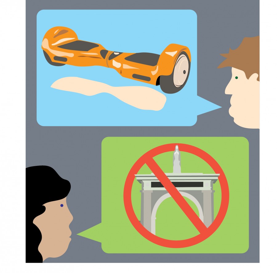 Last-minute policy prohibits hoverboards