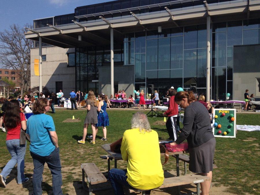 Students attend annual campus event to spread sexual assault awareness.