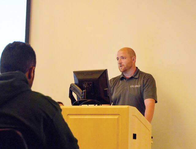 Chartwells' Senior Director of Dining Services Jon Barzensky answered questions at last Tuesday's Student Government Association (SGA).