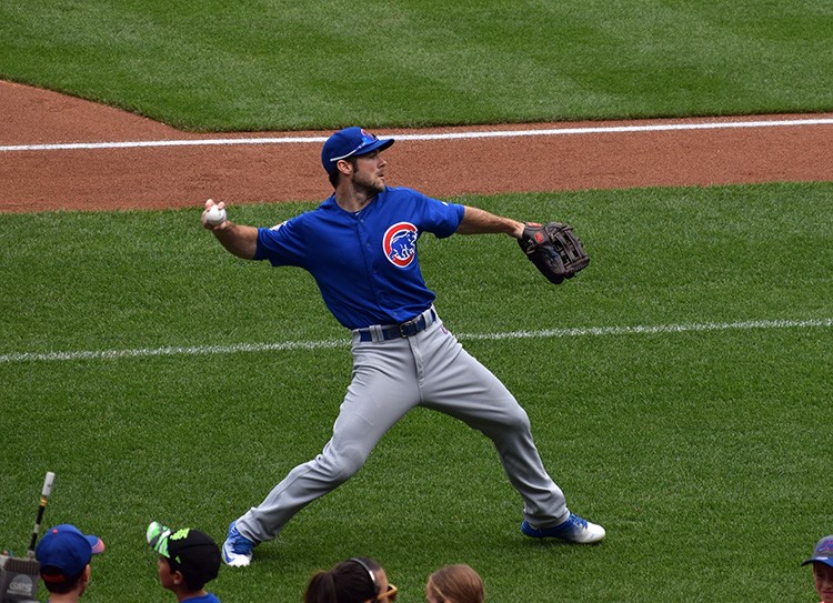 Cubs outfielder Matt Szczur practices before their game against the New York Mets at Citi Field on July 3.