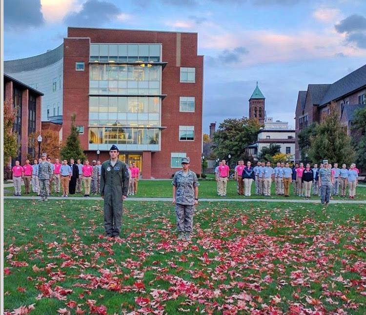 AFROTC+Detachment+752+during+reveille.+Photo+Courtesy+of+Cadet+Thomas+McClintock.