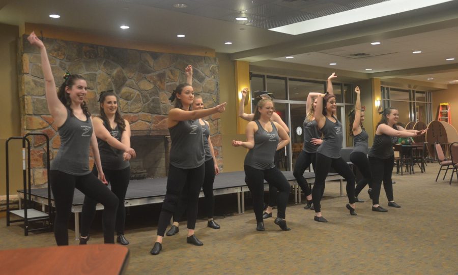 The Marywood Dance Team poses before beginning their routine.