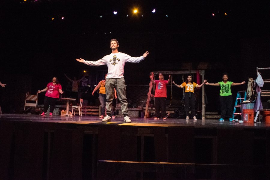 The roles in Godspell were Jesus Christ, John the Baptist and the disciples of Jesus.