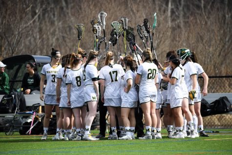 Women’s lacrosse beats Neumann University for the first time since 2012. Photo courtesy of Marywood Athletics. 