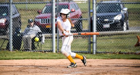 Junior outfielder Heather Schultz goes a combine 4-for-7 with two RBIs in the doubleheader split. Photo courtesy of Marywood Athletics