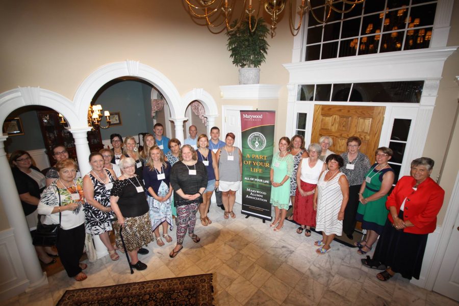 During an event in Lehigh Valley hosted by Marywood class of 1970 alumna Paula Talerico Bomboy, Persico met alumni, incoming students from the Lehigh Valley area and their parents. Photo courtesy of University Advancement Office