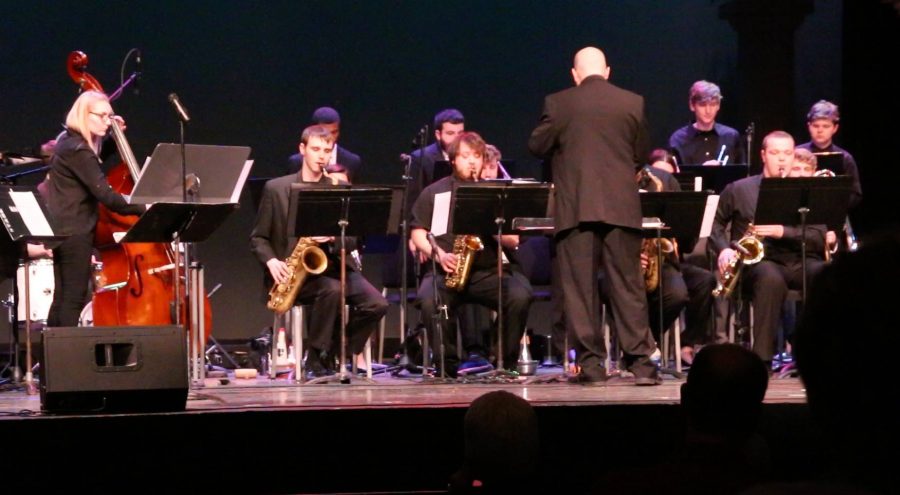 David Jumper conducts the Jazz Ambassadors.