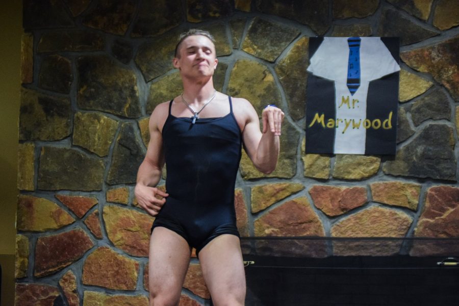 Junior architecture major Tim Hackenberg performs the dance from the Beyonce music video Single Ladies.
