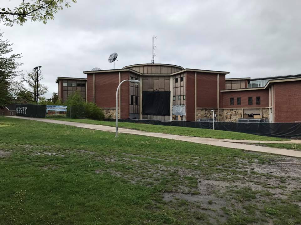 The Learning Resources Center demolition will start after graduation.