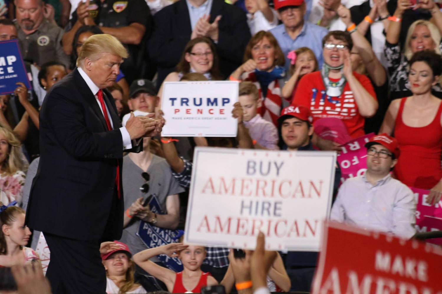  The President ended his speech with a chant; We will make America great again!