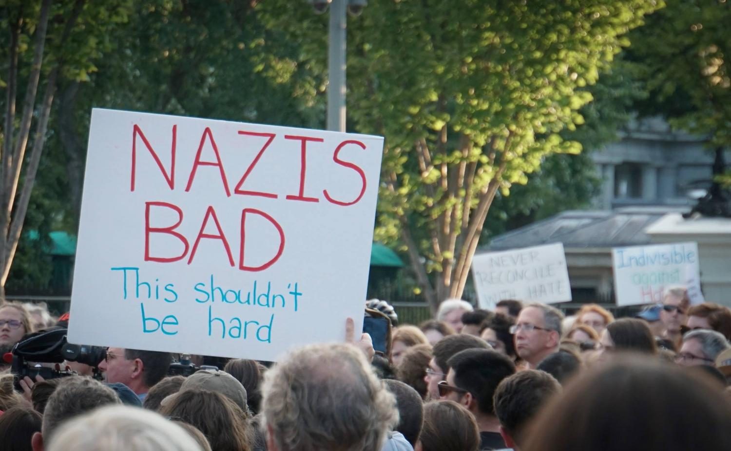 Photo by Ted Eytan, via Wikimedia Commons. CC BY 2.0. 
Charlottesville Candlelight Vigil at the White House, Washington, DC USA.