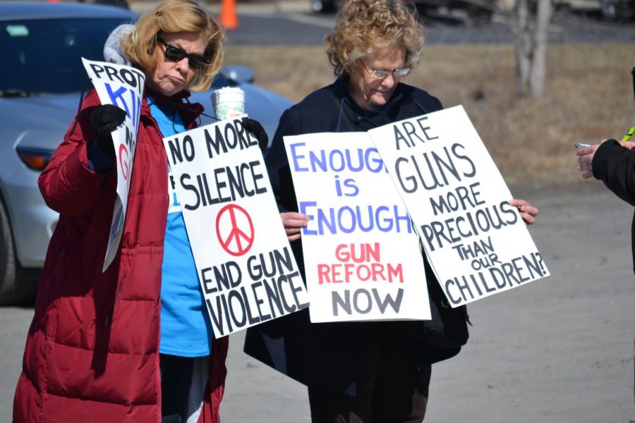Scranton March for Our Lives participants display their signs.