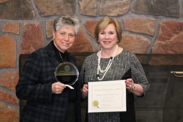 Marywood+President+Sr.+Mary+Persico+and+Presidential+Mission+Medal+recipient+Dr.+Ann+R.+Henry.