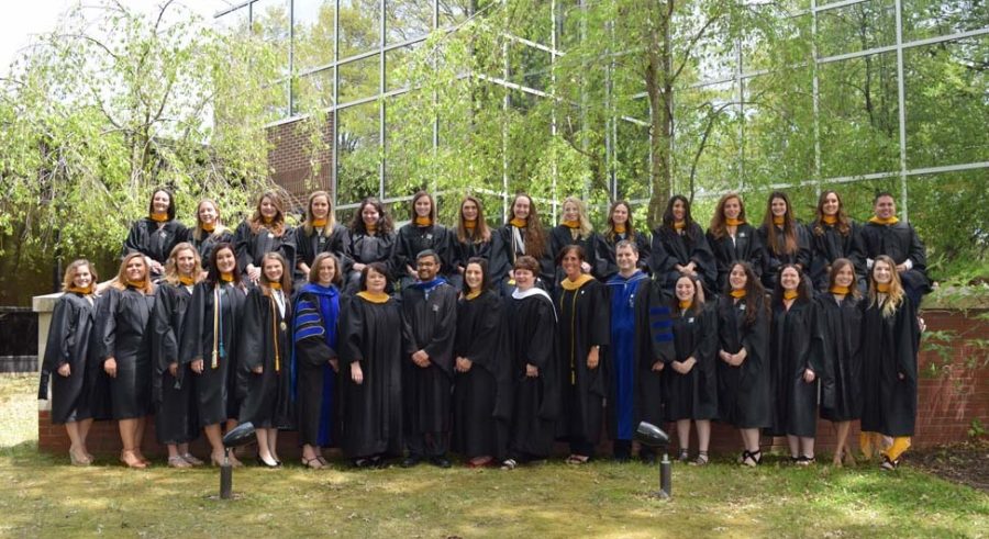 The 2018 graduating class from the Master of Science program in speech-language pathology. Photo courtesy of Andrea Novak.