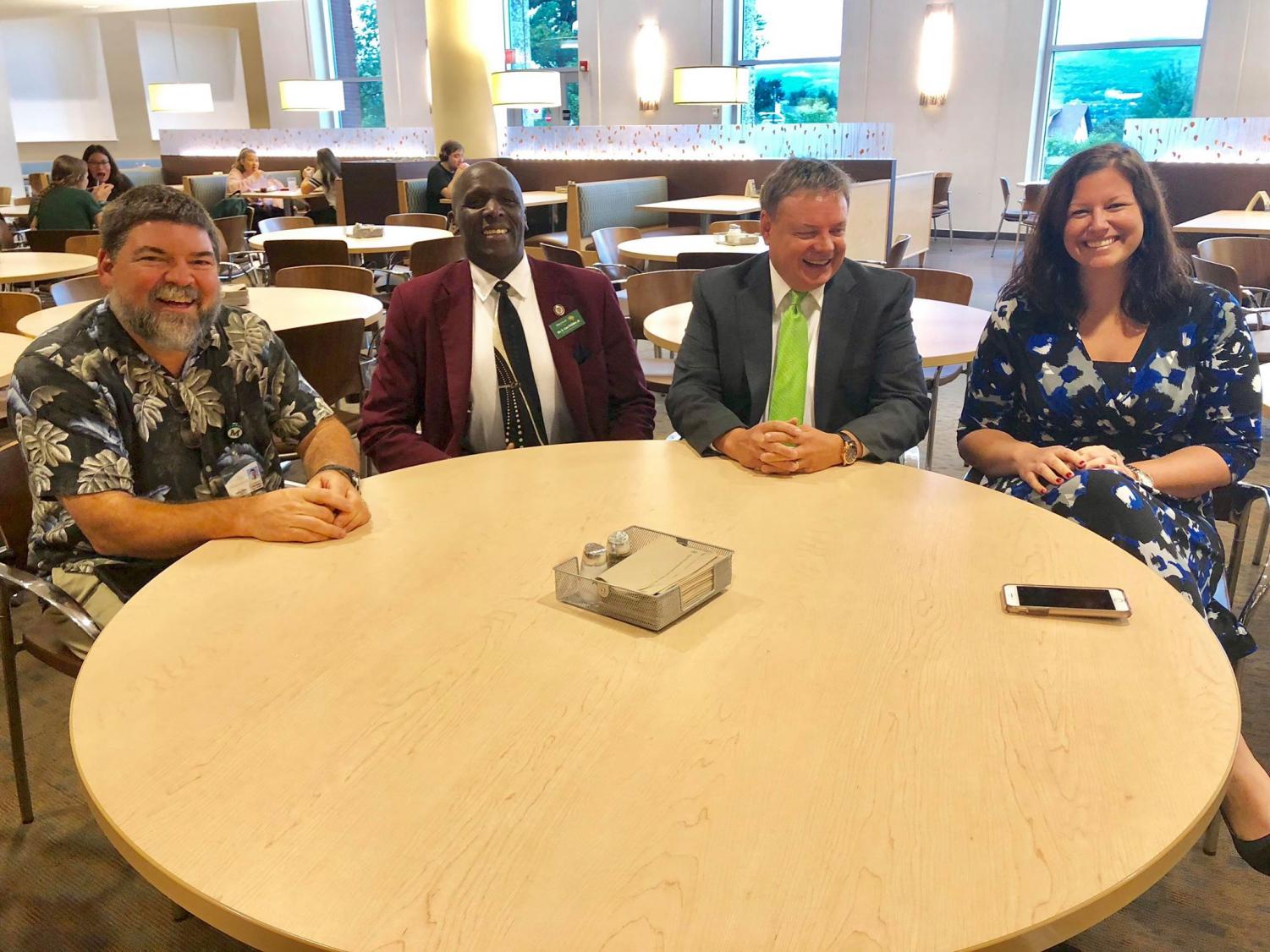 From left to right: IT Director Tom Steffes, Director of Human Resources Dr. E. Lee Felder Jr., Marketing Director Jim Brown and Alumni Engagement Director Cara Green. Photo credit: Erin Yeager