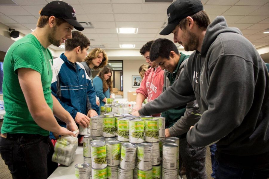 Marywood’s Thanksgiving Adopt-A-Family program assists local families in need and ensures that they have a holiday meal to share with their loved ones. Photo courtesy of the Marywood University Facebook page