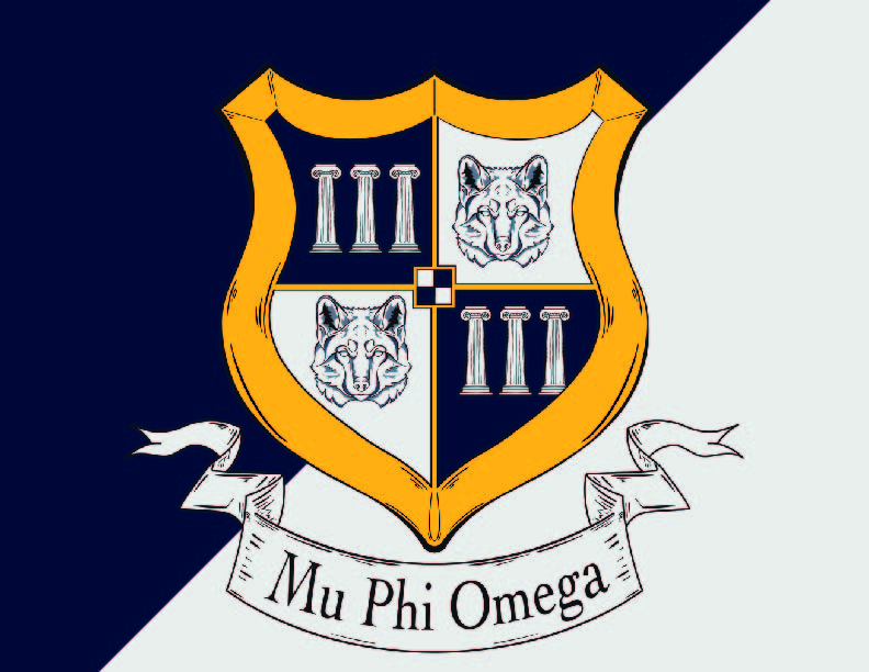 Marywood fraternity members created their own crest for the newly founded fraternity, Mu Phi Omega. The new organization was formed this summer after Marywood fraternity members decided to break from the national fraternity Phi Mu Delta.