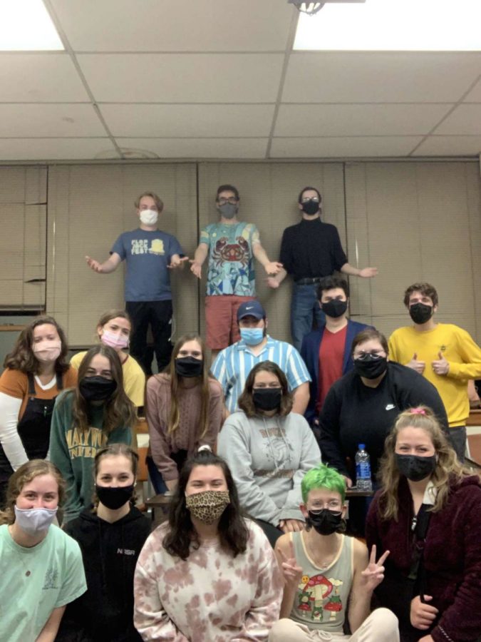 The 2021-2022 members of the Nomatic Chromatics, Marywood's acapella group.