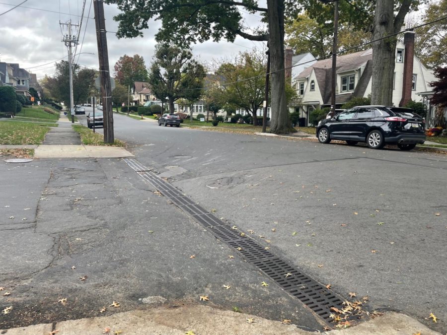 The French drain was installed to alleviate flooding issues.