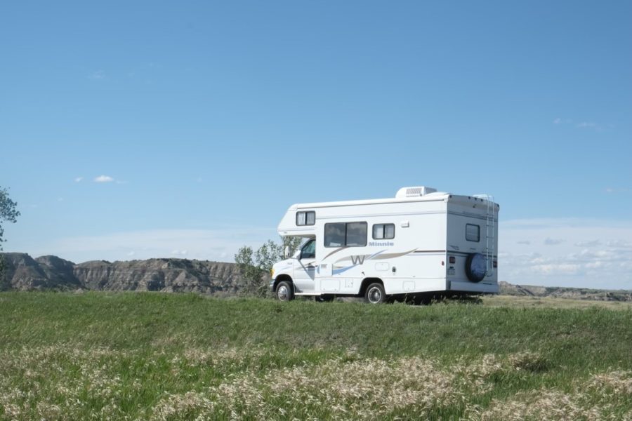 Minnie, the RV that the group drove across the country
