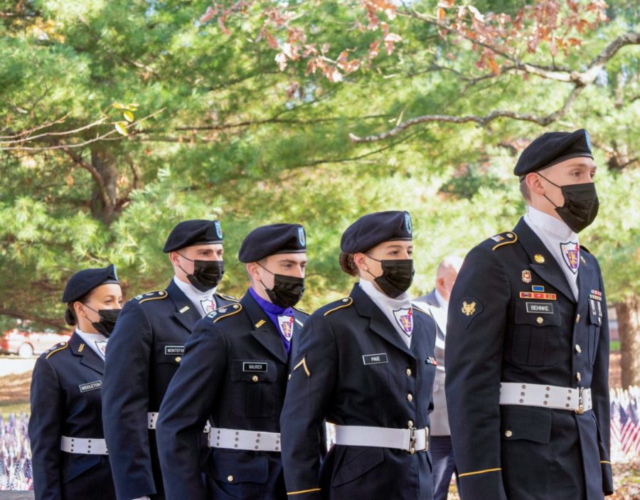 Marywood community members were able to gather in person this year for the annual Veterans Day ceremony.