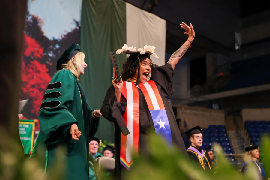 The commencement ceremony was held at the Mohegan Sun Arena on Saturday May 14 at 1 p.m.