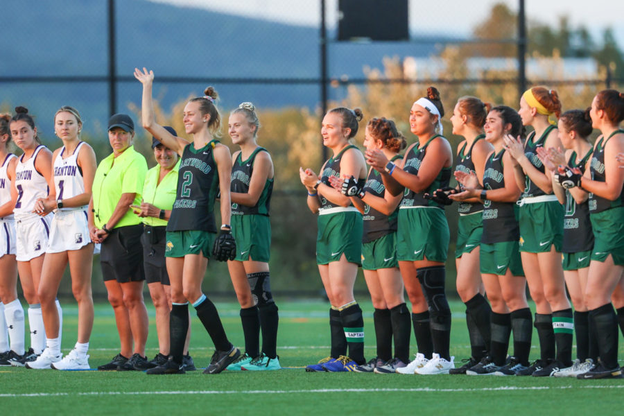 Marywoods field hockey team at a game earlier this year 