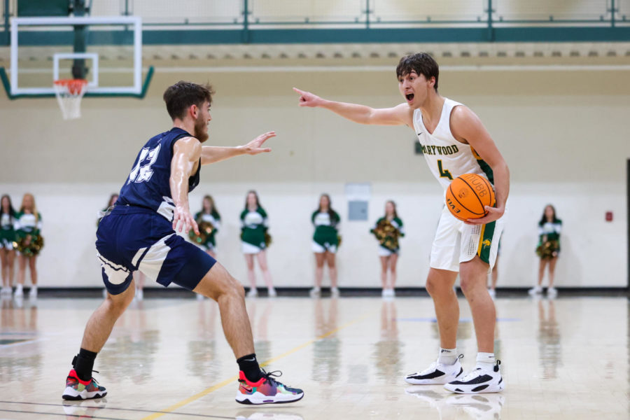 Junior Guard Trevor Seitz (4) initiates the offense for the Pacers.