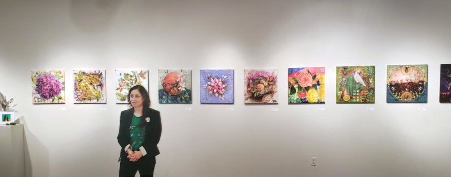 Sue Jenkins at "Natural Natural Wonders" gallery talk.