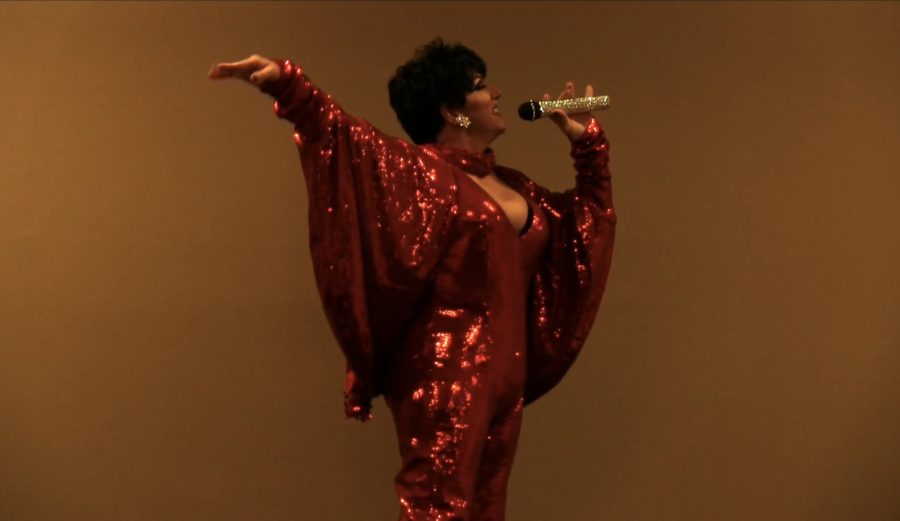 Mrs. Kasha Davis at Marywood's 2019 drag show.
